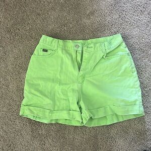 Vintage Lee Riders Green Denim Shorts.-P4.